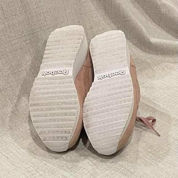 REEBOK leather suede classic double platform in pink dusty rose. Women’s 10.5. - Picture 12 of 14